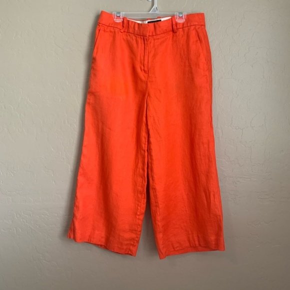 J. Crew Gazebo Novelty Wide-Leg Linen Crop Trouser - Picture 3 of 6